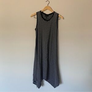 Target Asymmetrical Black and White Striped Dress